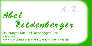 abel mildenberger business card